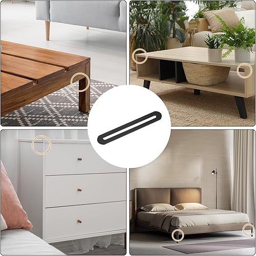 Miniatura 5 de uxcell Código de esquina ajustable, 4 soportes de acero inoxidable de 4.331 x 0.748 in  Soportes de soporte ranurados gruesos rectos de acero