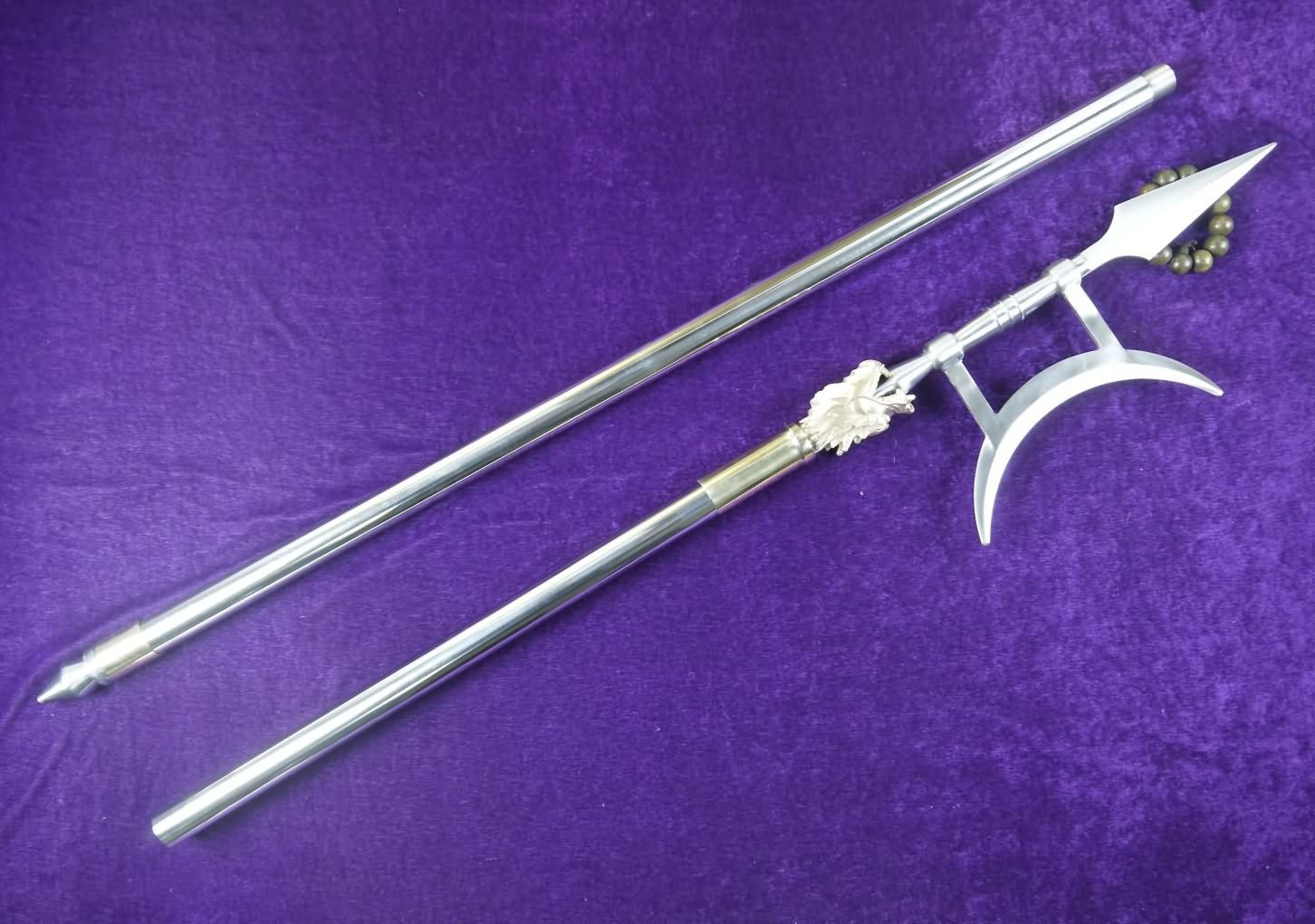 Halberd/Stainless Steel Hand-Made/Chinese Martial Arts/Kung fu
