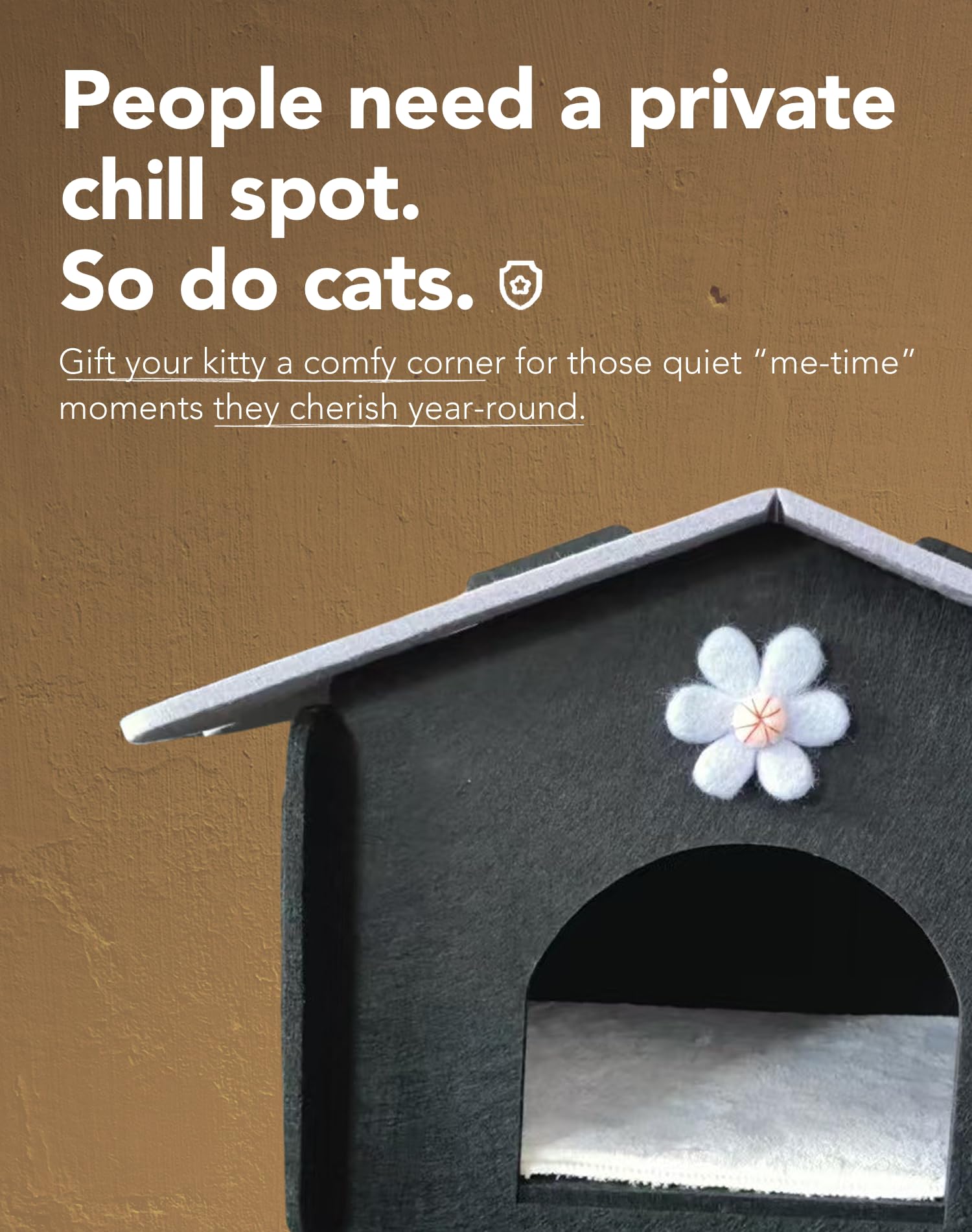 Lukamoo® Cute Cat House (Ashen Phantom, Large)