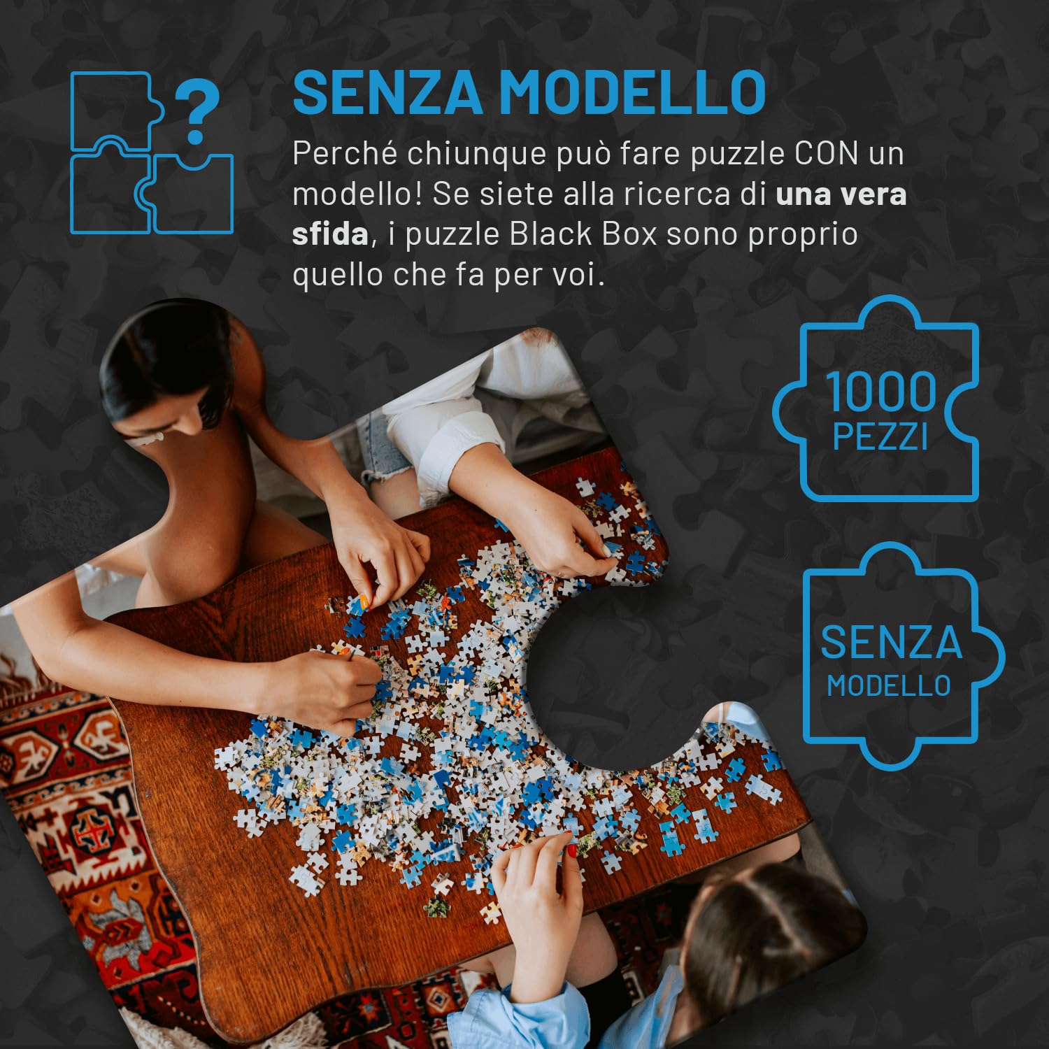 Black Box Puzzle 1000 pezzi, Blackbox Puzzle con motivo a sorpresa senza modello, Impossible Puzzle - puzzle difficile, per puzzle adulti e bambini dai 14 anni, puzzle box architettura edizione 2023