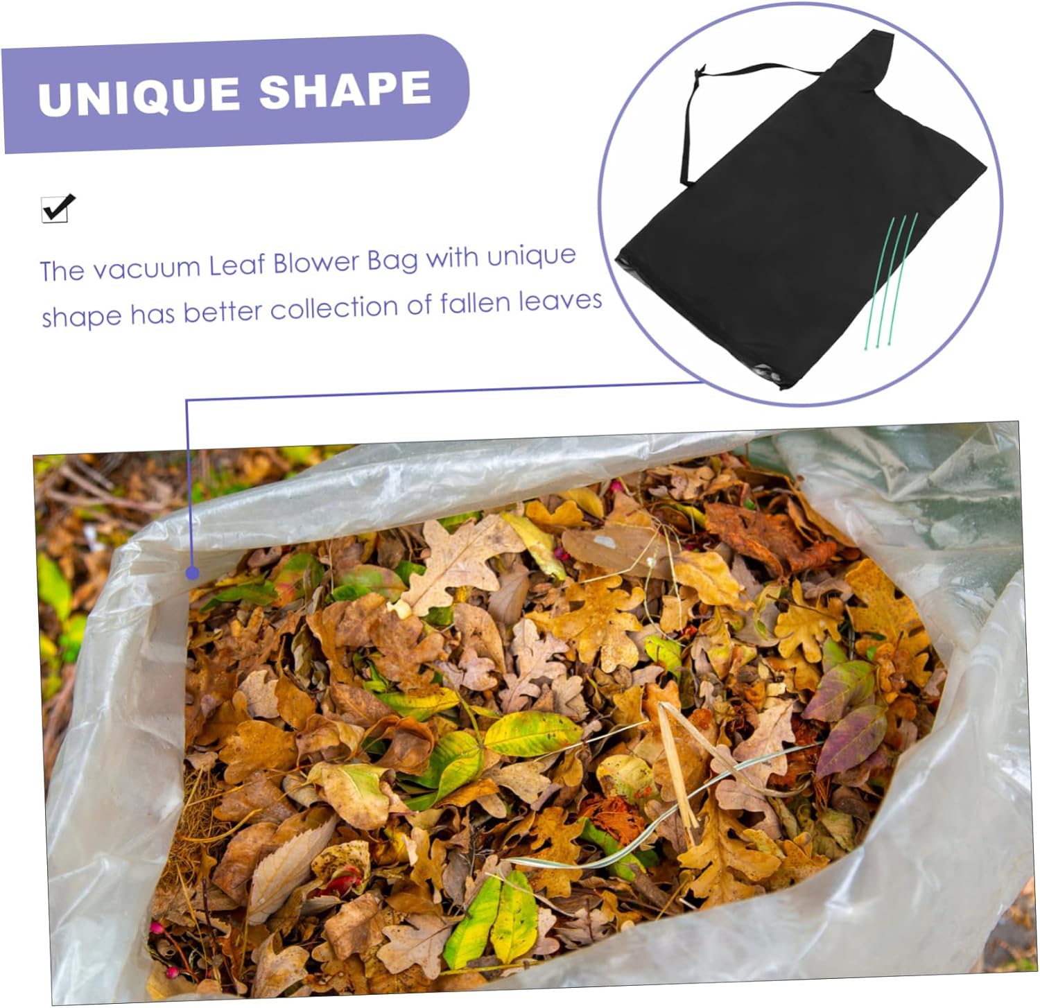 Replacement Leaf Blower Bag Durable Leaf Pouch Compatible with Outdoor Blower Vacuum Storage for Cleanup