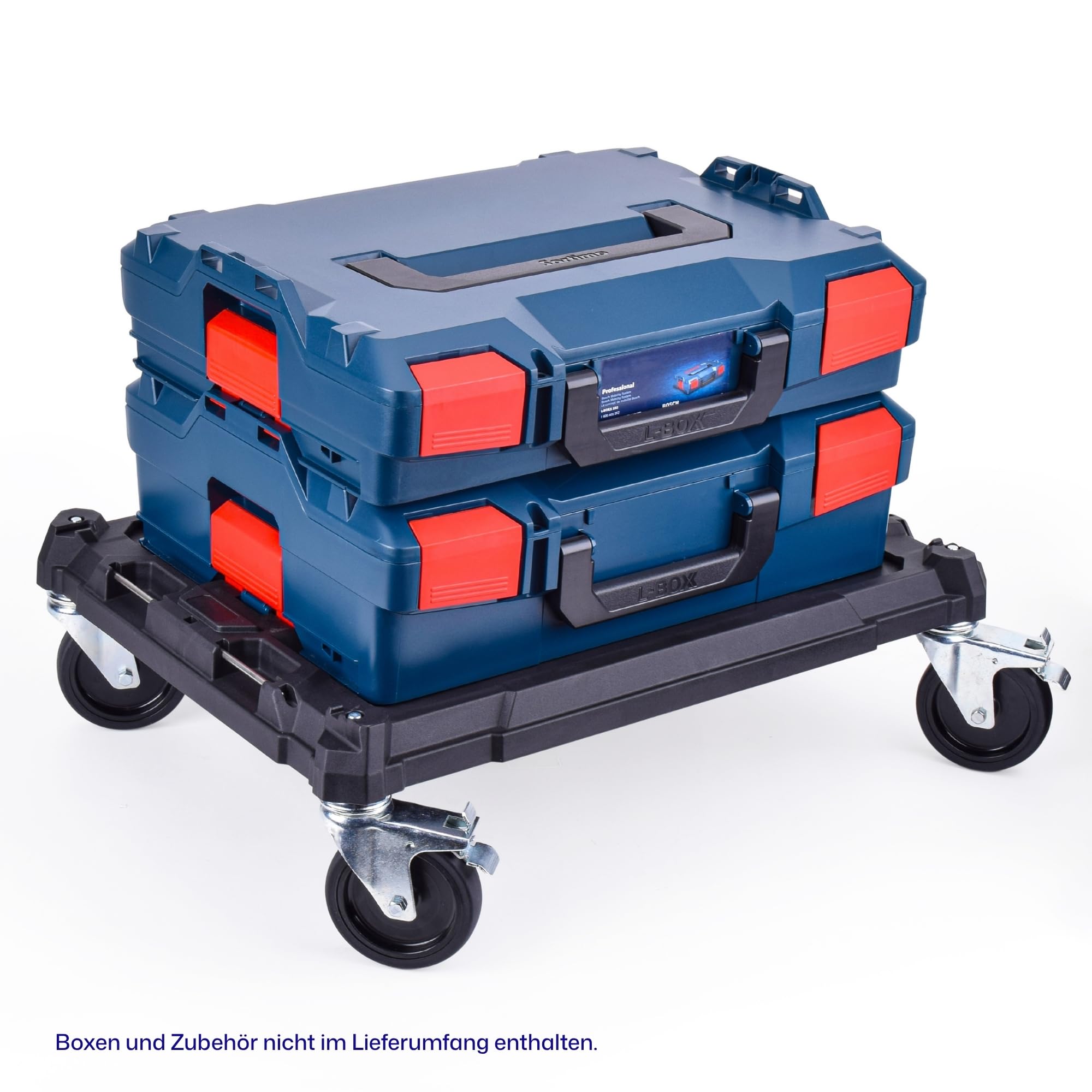 L-BOXX Roller Transportwagen für Werkzeugkoffer bis 200kg mit Bremse, mobil | für L-BOXX G und G4, XL-BOXX und L-BOXX Contractor, bis 200kg, 4x100mm Lenkrollen, 2 Bremsen, 559x432x170mm, 4 Zurrpunkte