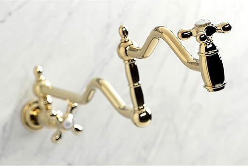 Miniatura 2 de Kingston Brass KS2102AX Heritage - Llenador de ollas de latón pulido, 24.13 x 2.19 x 11 pulgadas