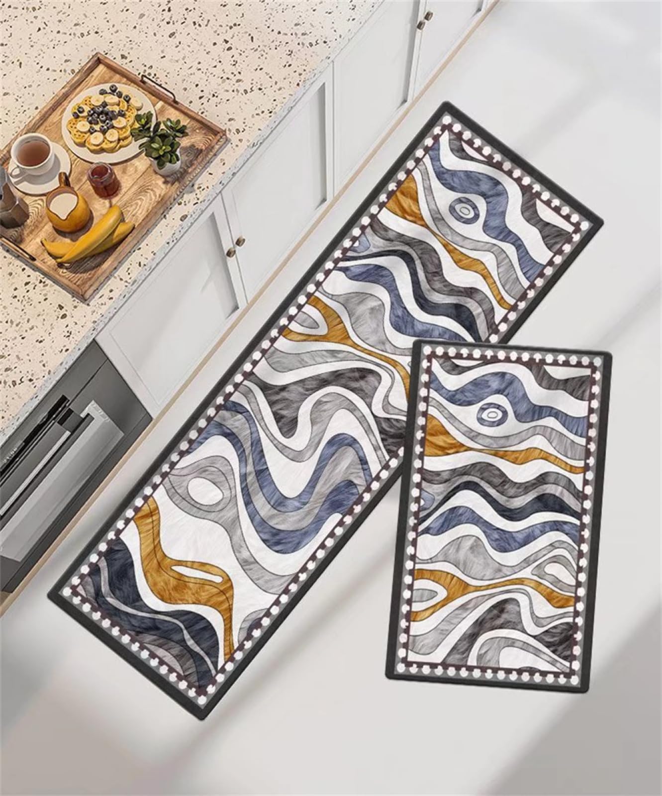 Tapis cuisine antidérapant et lavable grand format tapis couloir intérieur long 80 x 200 cm