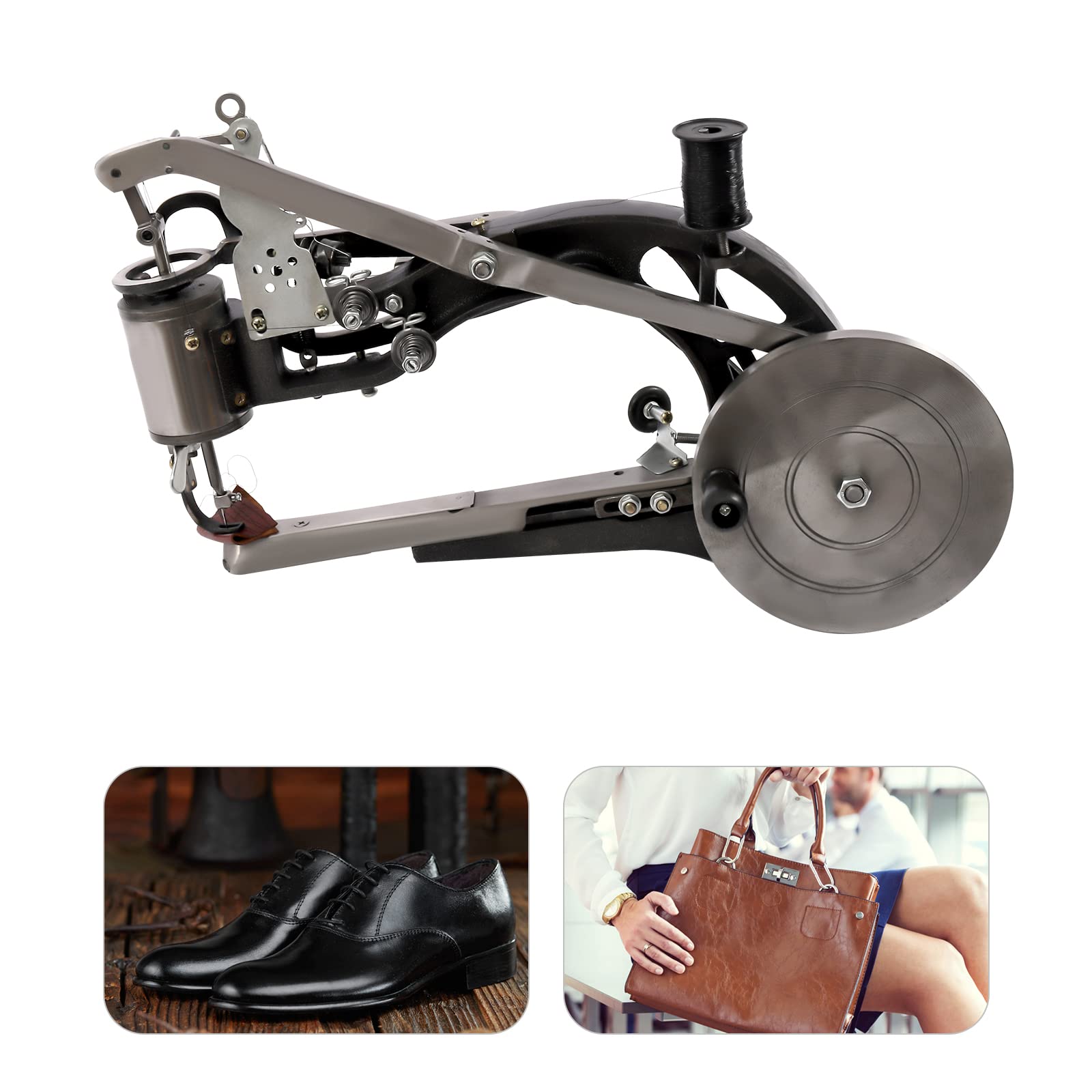 Machine à Coudre Manuelle Pour Cuir Et Toile - Réparation De Chaussures, Sacs, Tissus épais, En Métal Robuste