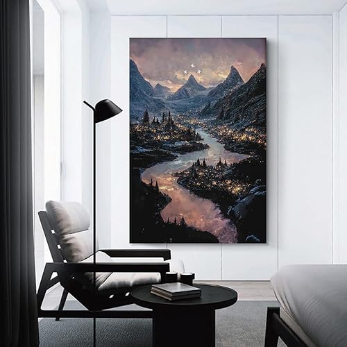 Miniatura 3 de AAHARYA Póster de la corte nocturna de Sarah J. Maas, con texto en inglés "A Court of Thorns and Roses Night Court of Thorns and Roses", lienzo