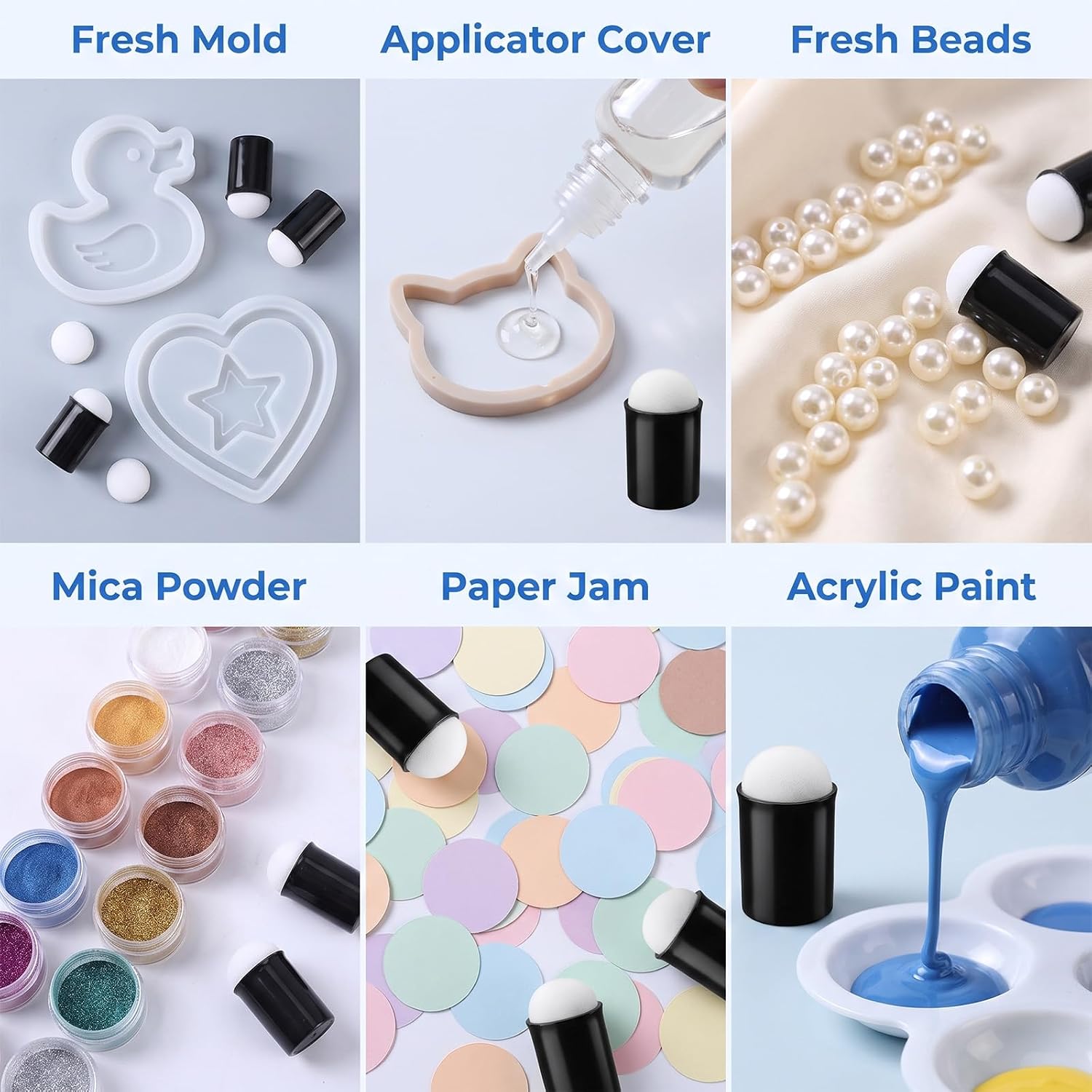 60Pcs Craft Finger Sponge Daubers, 20Fingertip Sponge+40Face Paint Sponges