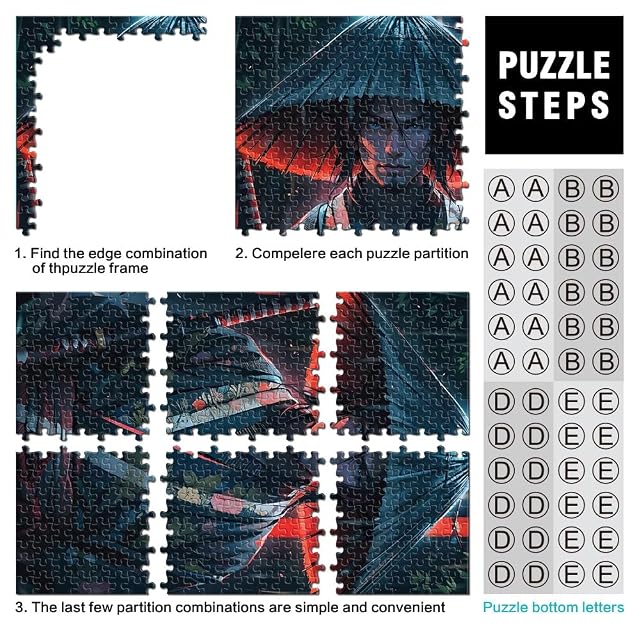 Foto 3 de 6 de Puzzle de 1000 Piezas para Adultos Anime de samuráis japoneses Juegos educativos Juguetes de Bricolaje Regalo…