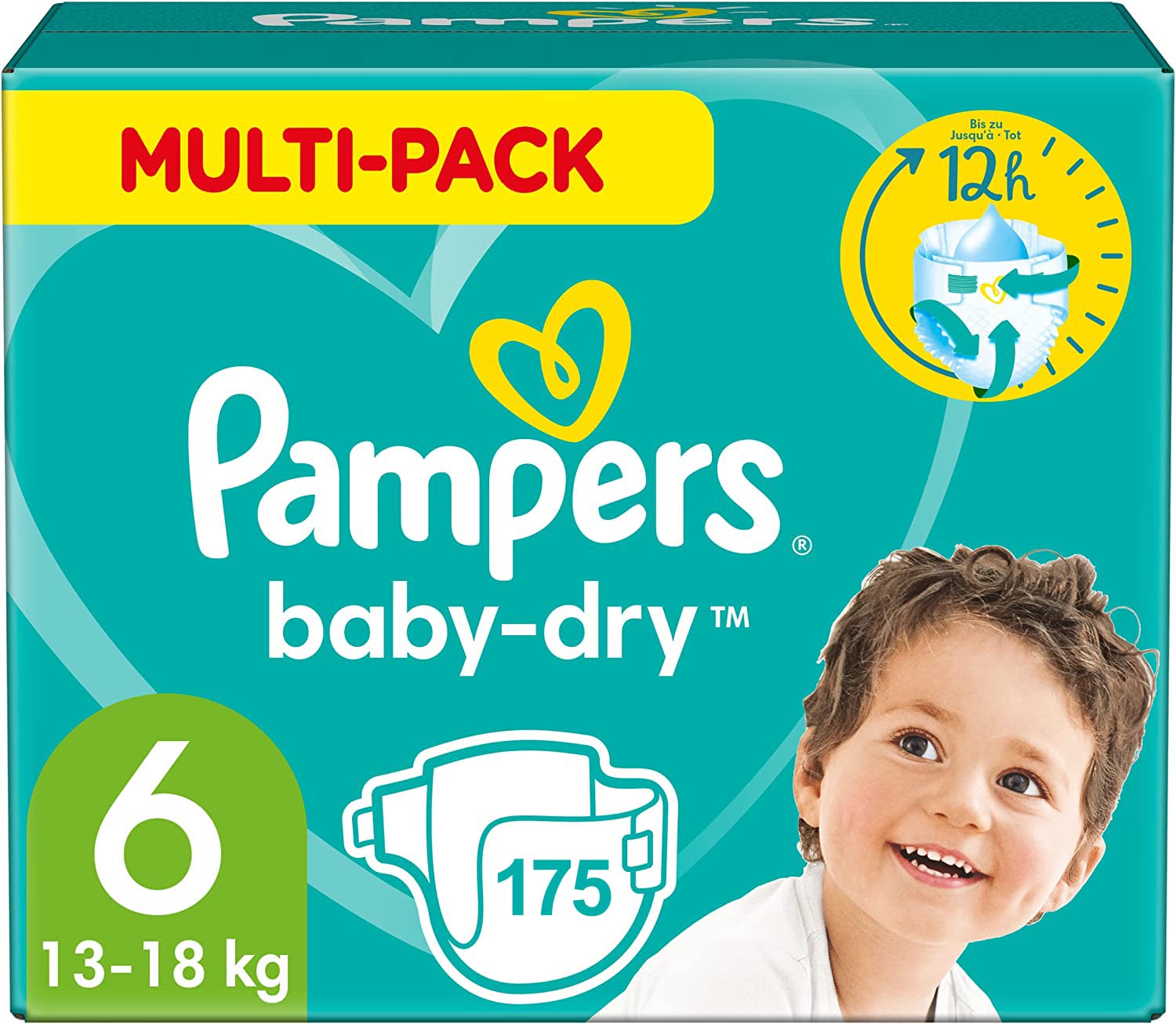 Pampers Baby-Dry Taille 6 175 Couches 13-18 kg