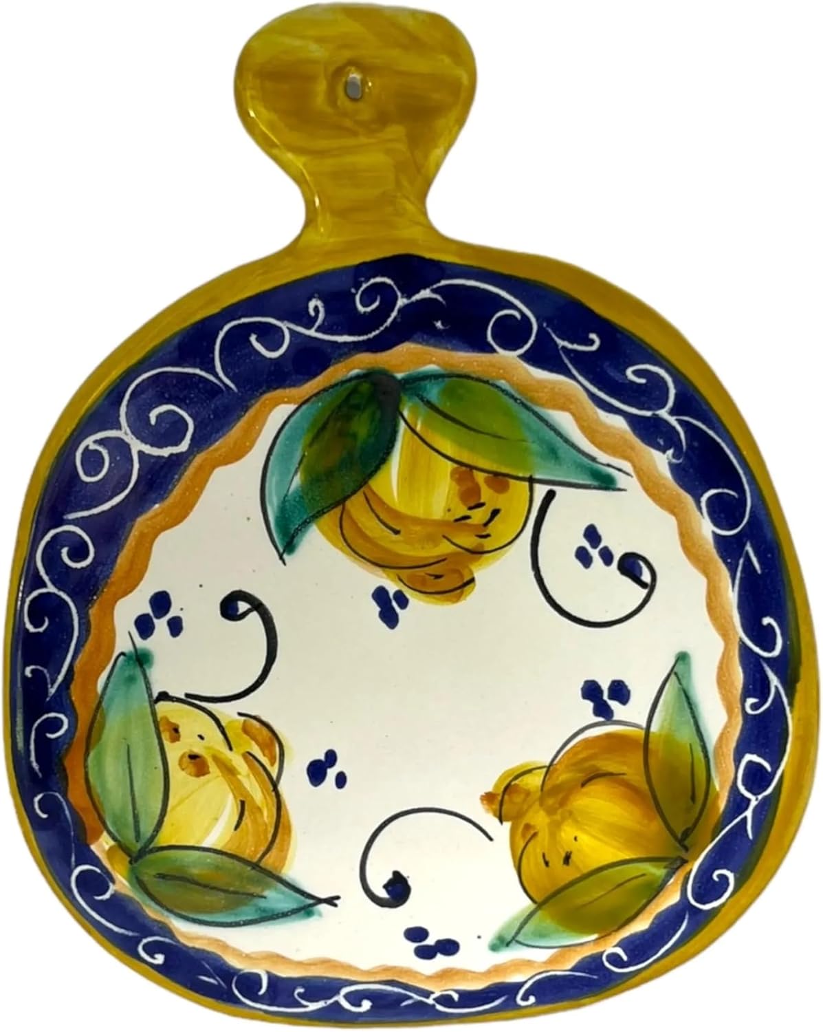 Ceramic Trivet - Trivet with lemons for Hot Dishes, Pottery from the AmalfiCoast, Landscape Decor, Ceramic Cutting Board, Pottery from Italy, Made in Italy Pottery, Dishwasher and Microwave Safe