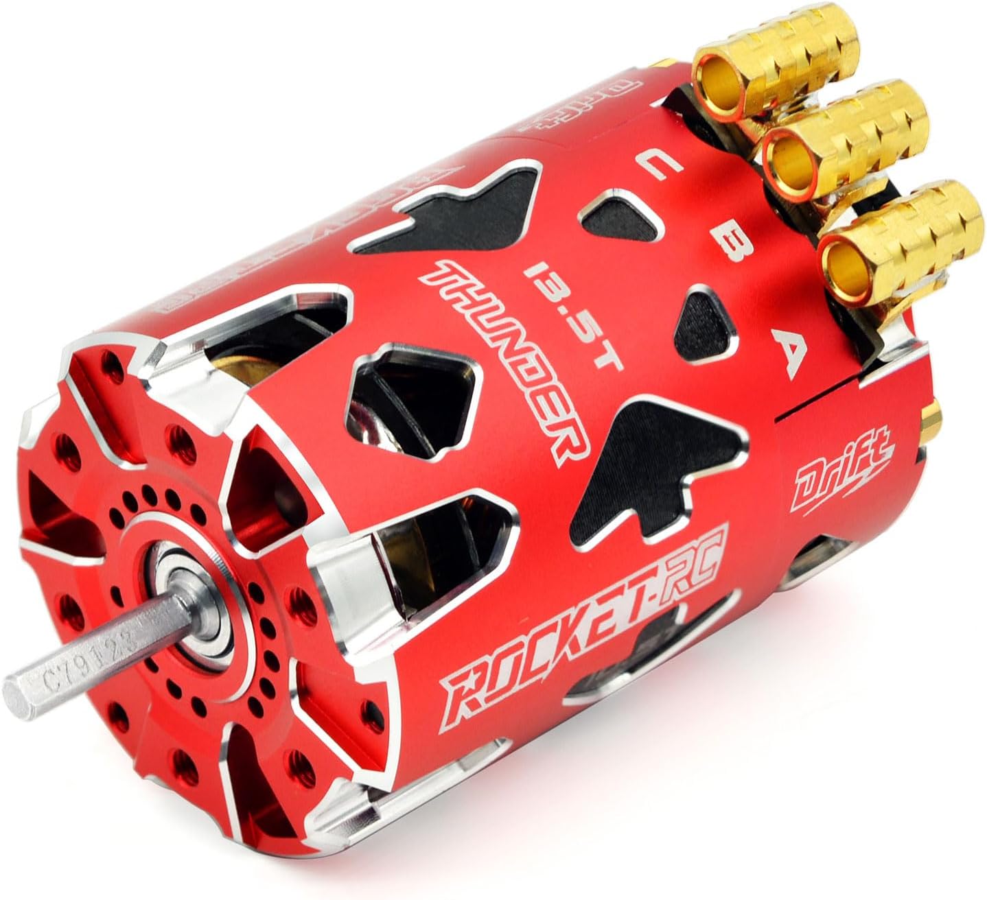 Surpass Hobby 13.5T Brushless Motor Thunder Power 540 Drift Sensored Motor for 1/10th RC Drift Car (Red 13.5T)