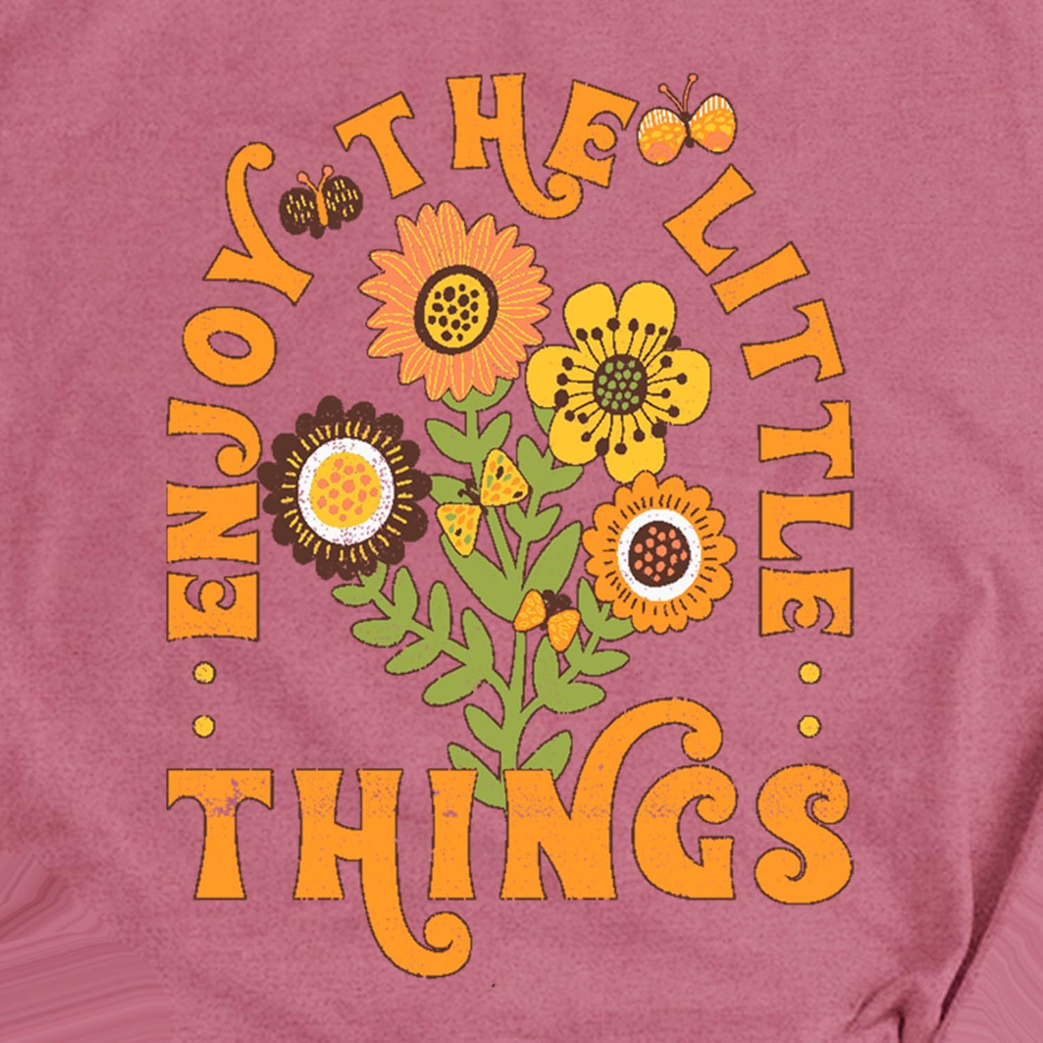 Inspirational Tshirts for Women Positive Sayings Wildflowers Shirt Enjoy The Little Things Tees - Image 5