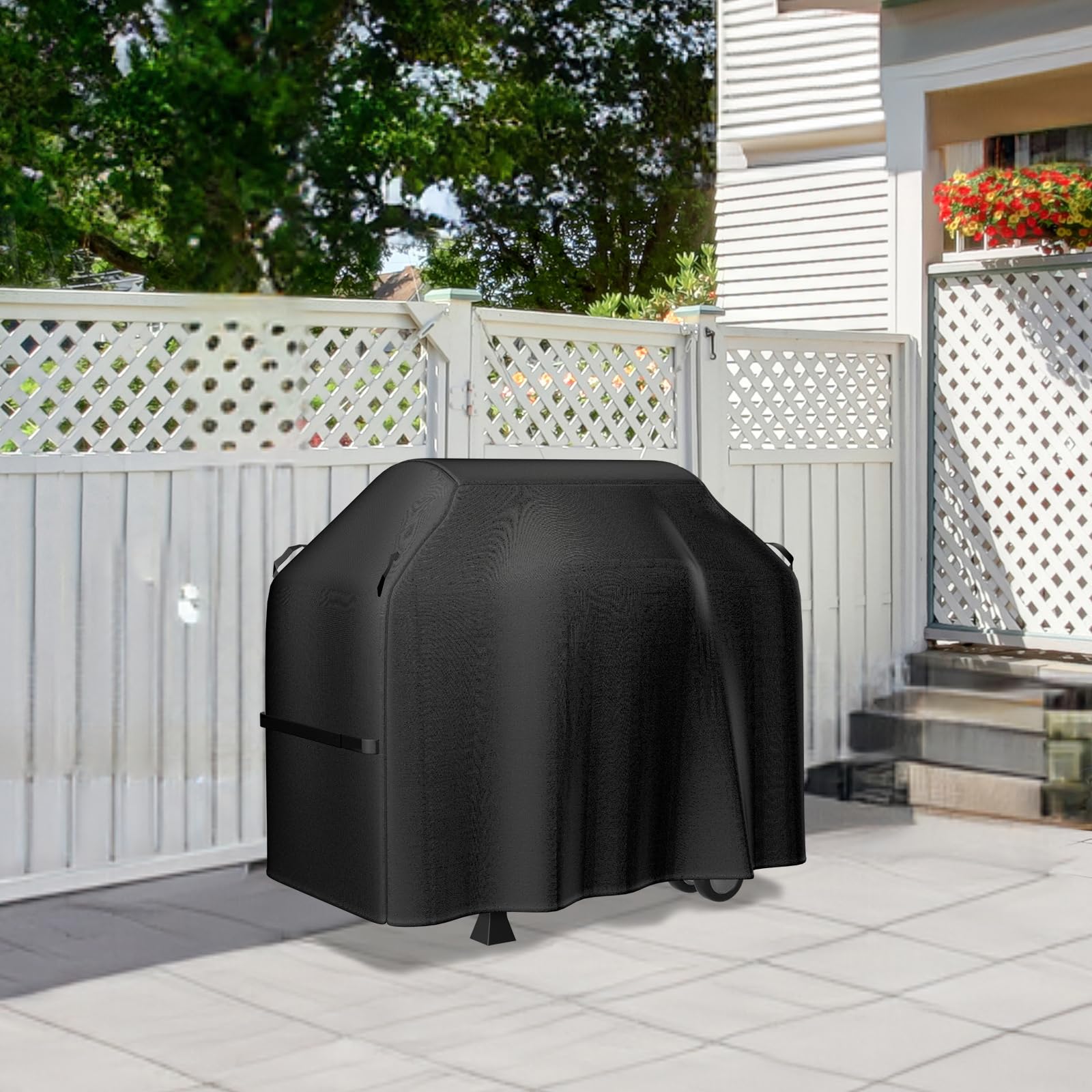 Copertura Barbecue da Esterno 147×61×117 cm Impermeabile Antivento Resistente UV