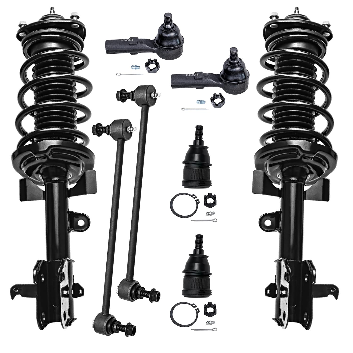 Detroit Axle - Front 8pc Struts Kit for 2013-2017 Honda Odyssey