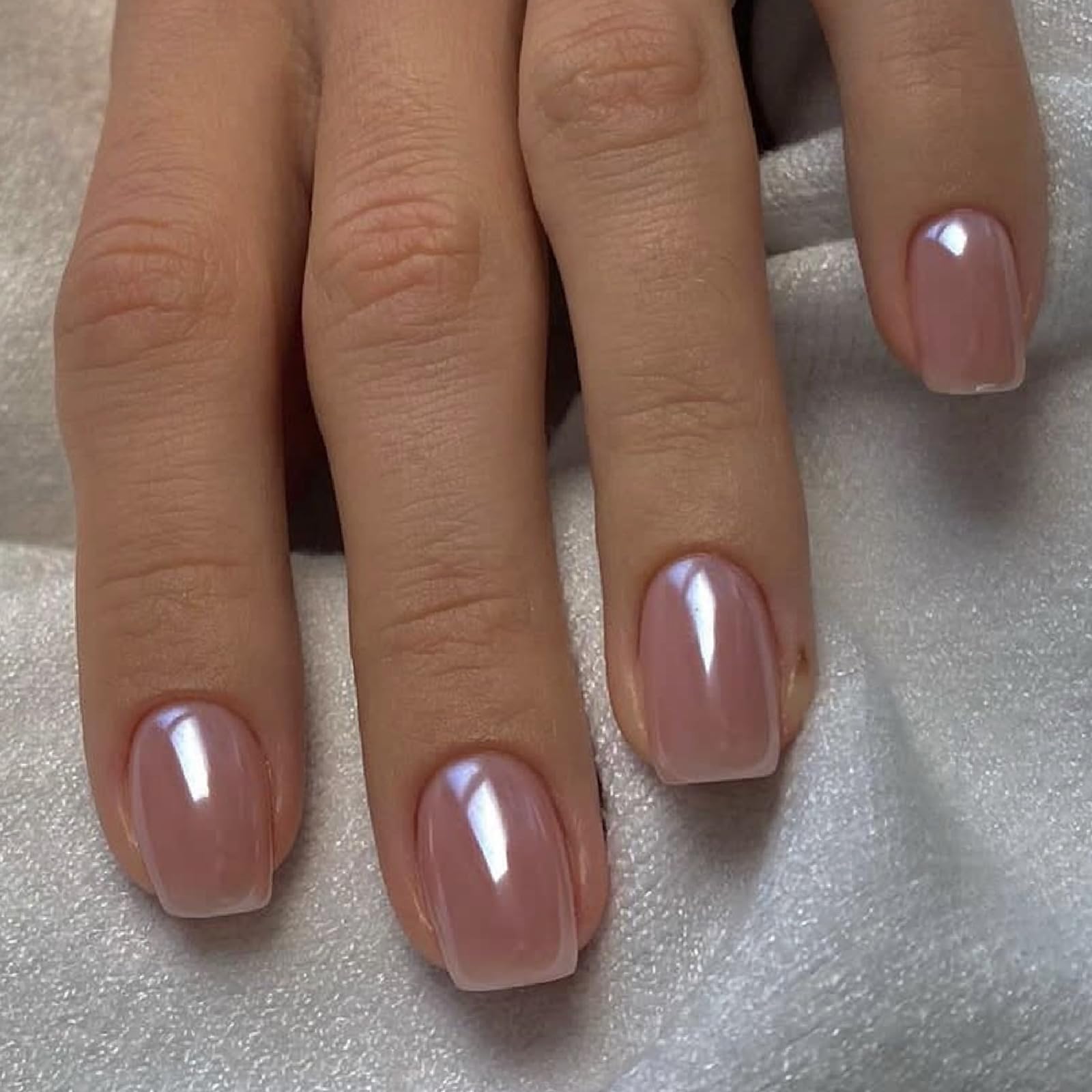 24Pcs Oval Nail Tips in Nude Pink