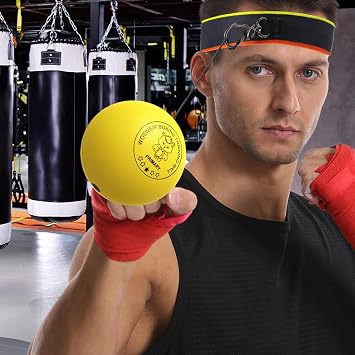 Boxing Ball With Headband Headband Reaction Ball Training Gear Funny
