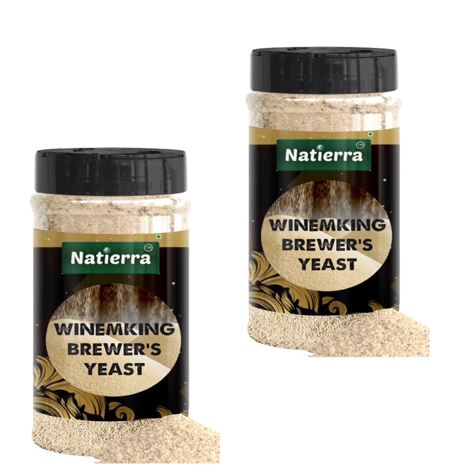 Natierra Baker's Active Dry Yeast 75 Grams | Perfect for Bread, Pizza Dough, Cakes & More | Instant Dry Yeast (100gX2)