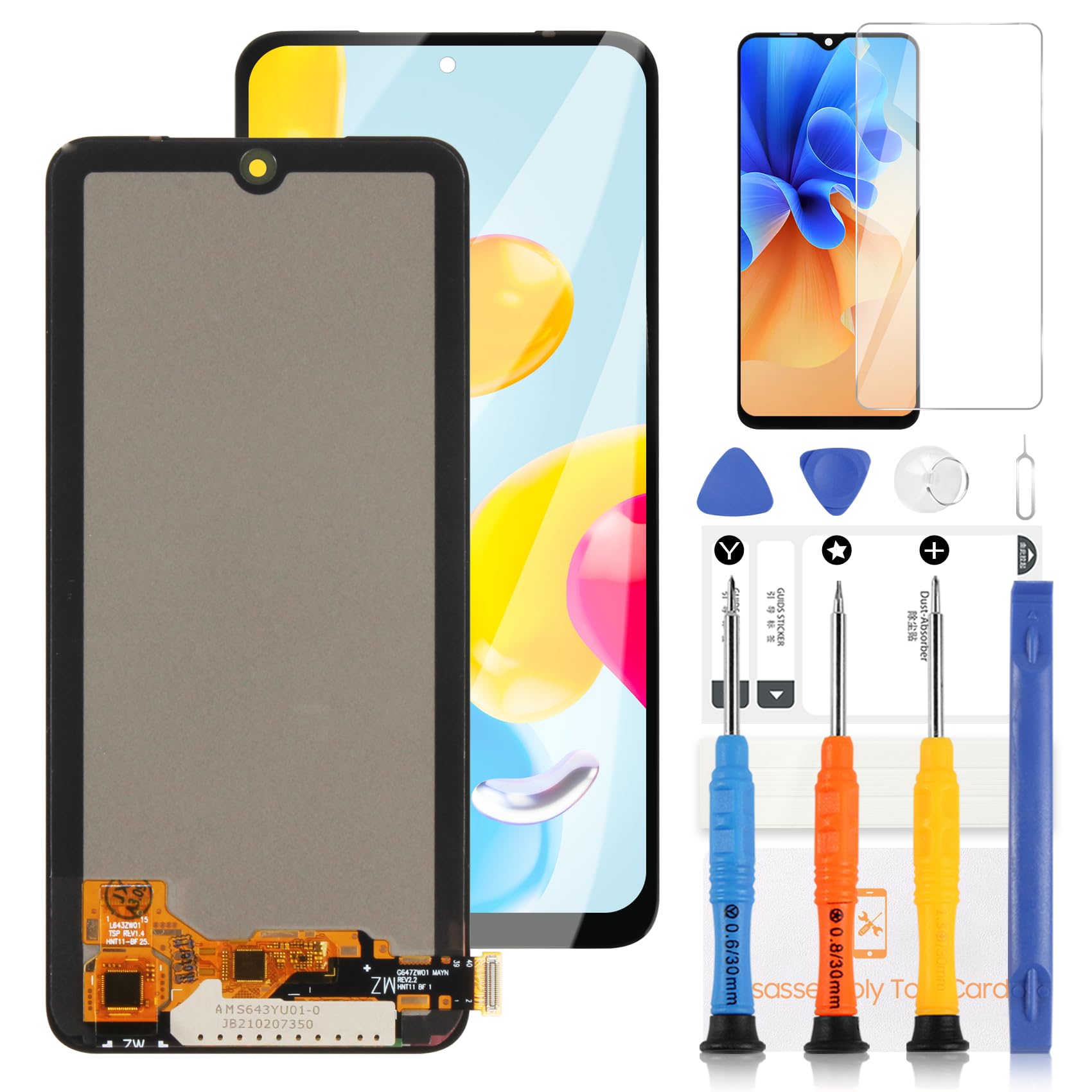 Schermo LCD Per Xiaomi Redmi Note 11S / Redmi Note 11 / Poco M4 Pro 4G - Display Touch Digitizer Completo Con Strumenti E Pellicola - 4