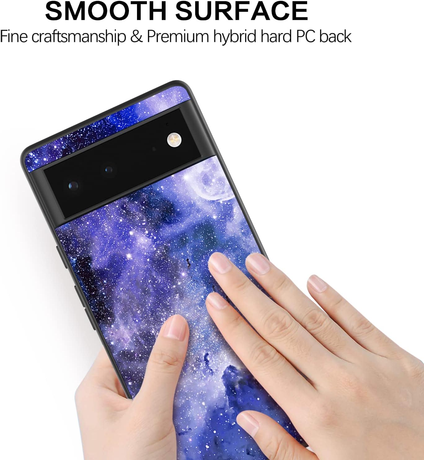 BENTOBEN Pixel 6 Case, Google Pixel 6 Case, Slim Fit Glow in The Dark Soft Flexible Bumper Protective Shockproof Anti Scratch Non-Slip Cute Case Cover for Google Pixel 6 (2021) 6.4 Inch, Blue Nebula