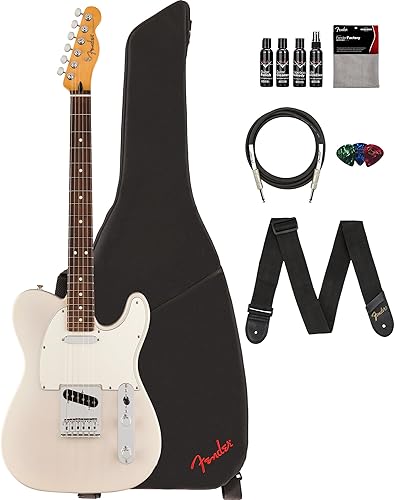 Miniatura 10 de Fender Player II Telecaster - Paquete color caramelo claro con estuche, correa, cable, paquete de 3 púas y kit de limpieza para guitarra