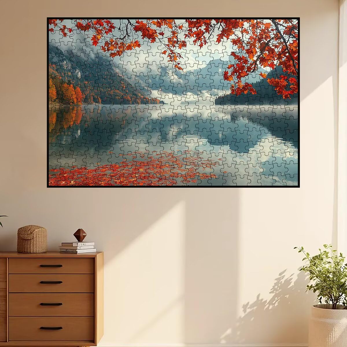Puzzle dla dorosłych 5000 jesiennych puzzli 5000 sztuk dla dorosłych, drewniane puzzle do wystroju wnętrz, niemożliwe gry logiczne, wyjątkowe prezenty dla kobiet, prezenty dla mężczyzn, wymagający