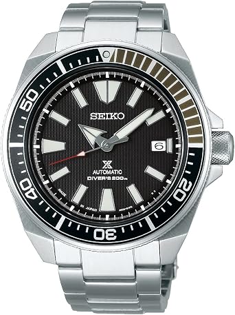 Seiko Prospex Mechanical Wristwatch, Made in Japan, Samurai Divers Divers SRPF03 Mens Wristwatch, 68.4 ft 200 m, Mens Overseas Model, Bracelet Type