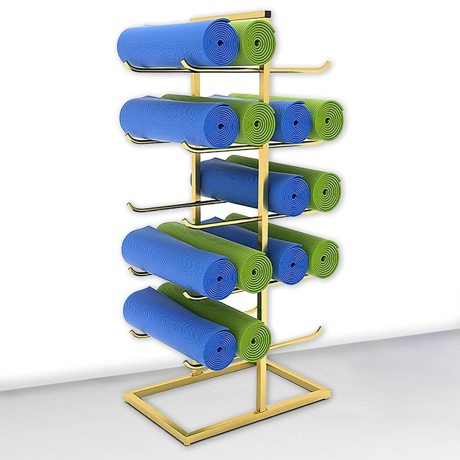 Support de Tapis de Yoga en métal et étagère de rangement à 5 couches