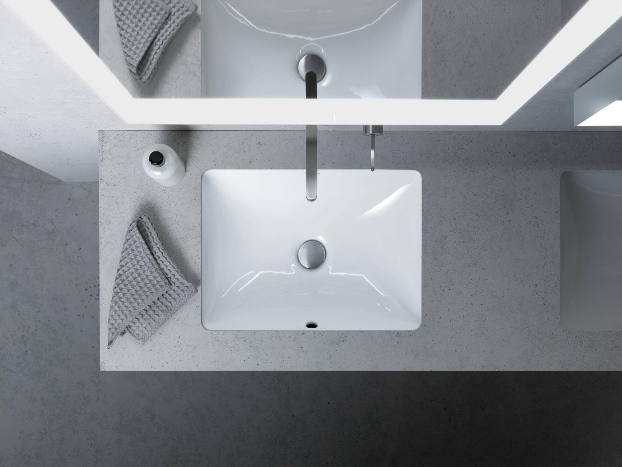 Duravit starck 3 lavabo encastrable sans trou 49 cm C47 starck3 Blanc