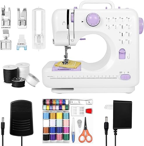 Compact Sewing Machine for Beginners – 12 Built-in Stitches, LED