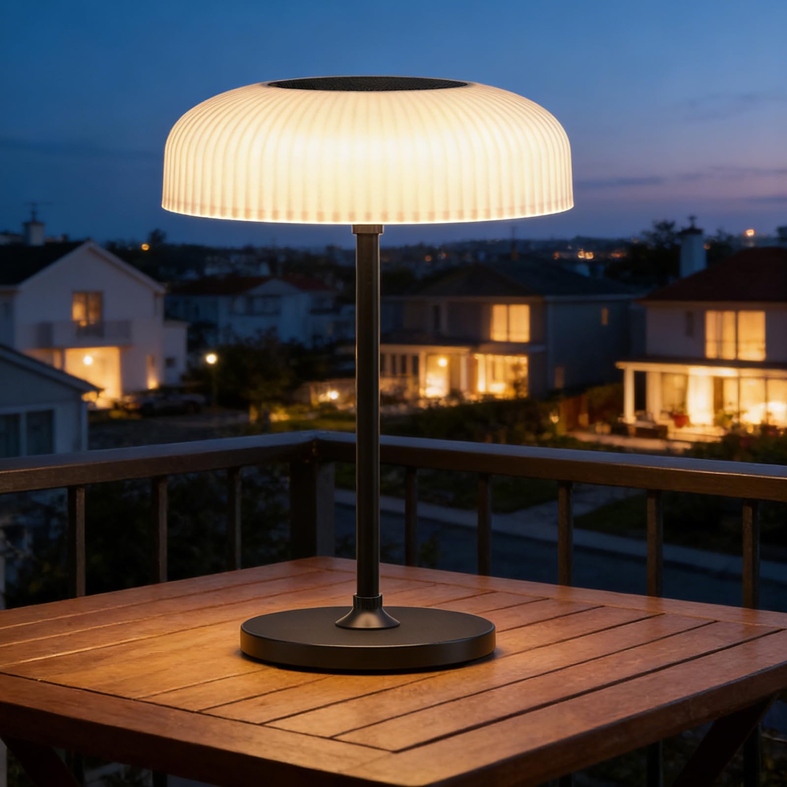 Nreonrick Cordless Mushroom Table Lamp Portable Rechargeable Solar Night Light with Gesture and Touch Solar Table Lamps for