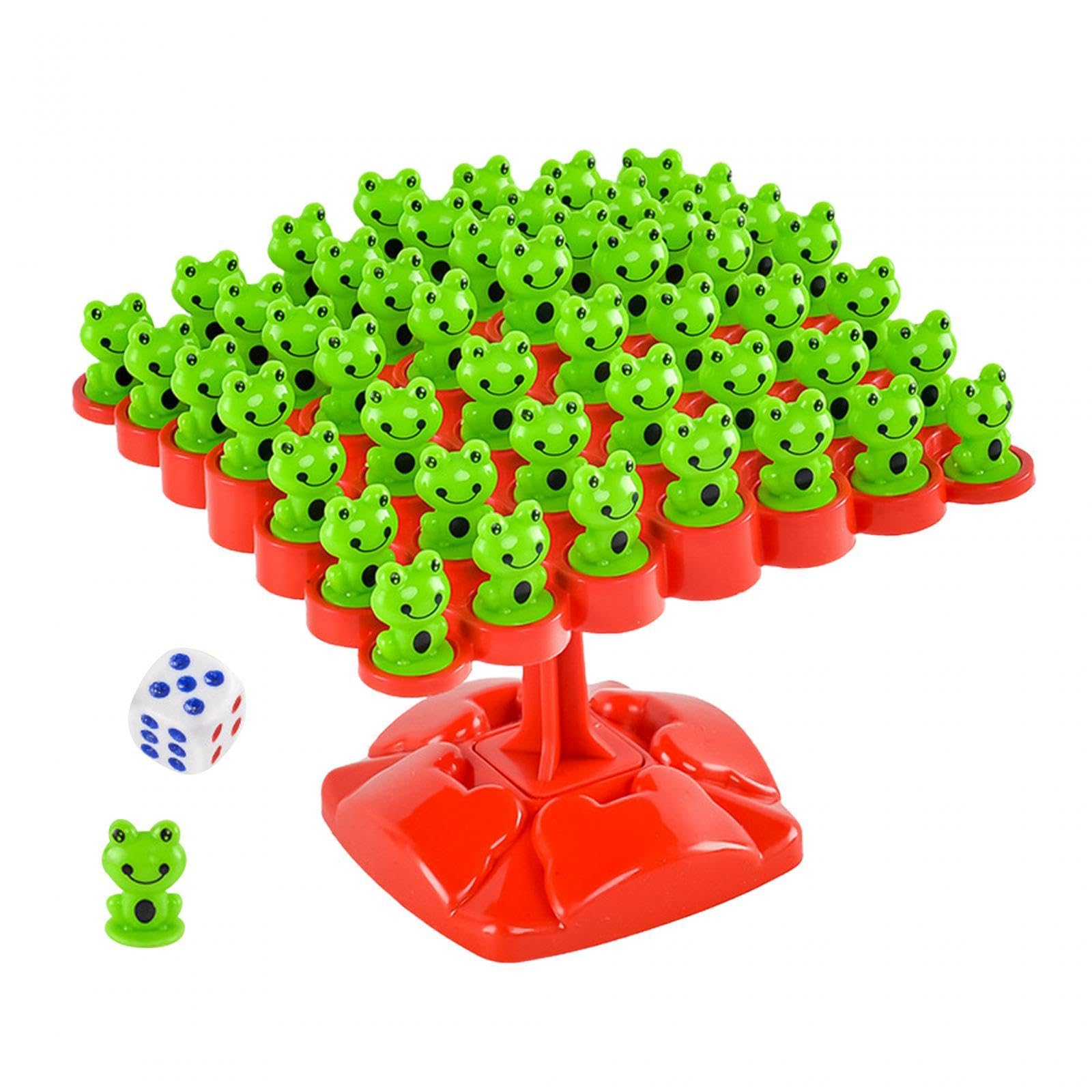 Almencla Balanced Tree Board Game Puzzle Counting Toy Hand Eye Coordination for Parents and Children for Birthday Gifts Green, Red