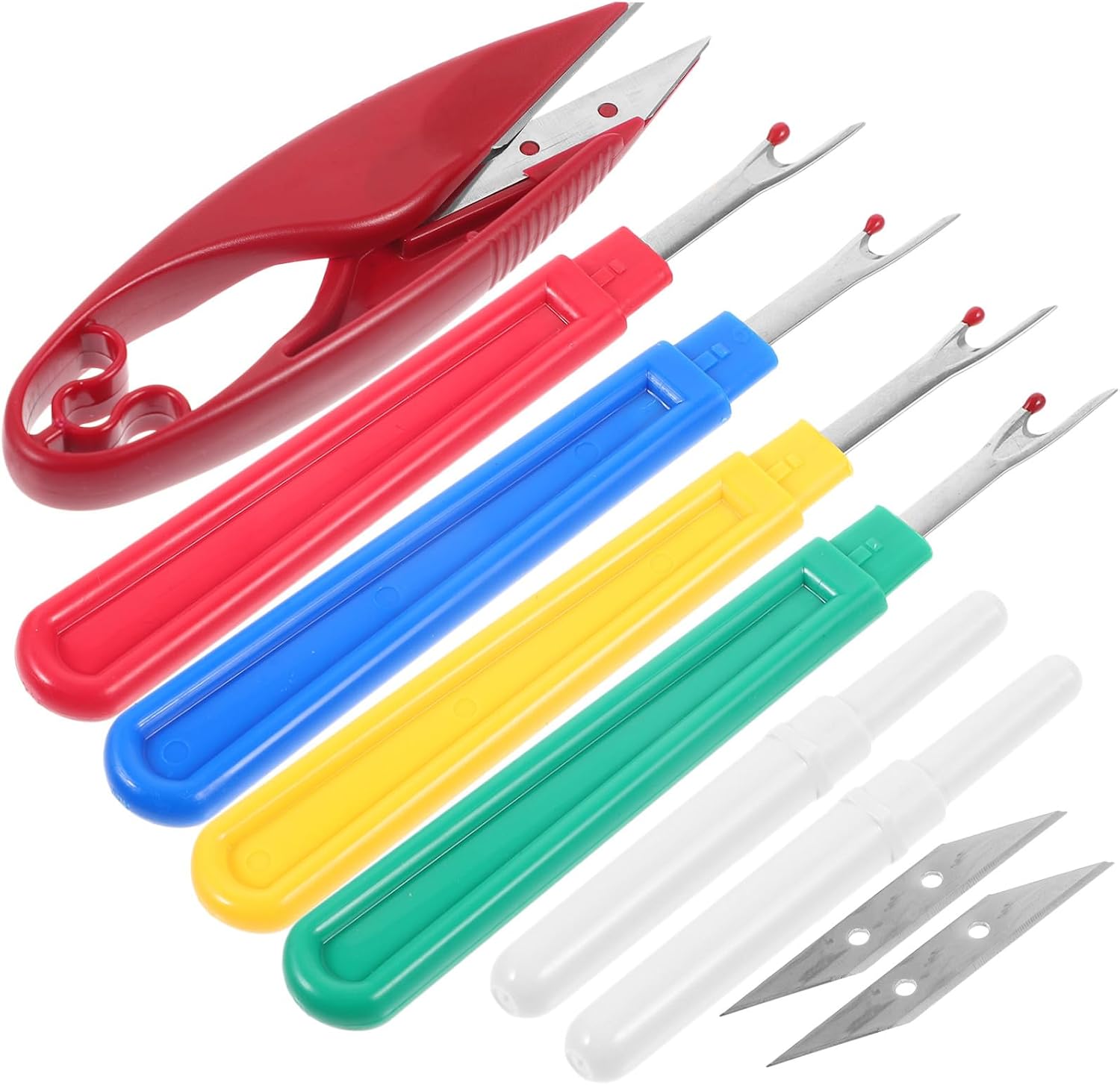 DRESSOOS 9pcs Seam Ripper and Thread Remover Set for Sewing and Embroidery, Household Thread Rippers with Scissors and Threader, Multifunctional Sewing Tool Kit for DIY Crafts and Clothes