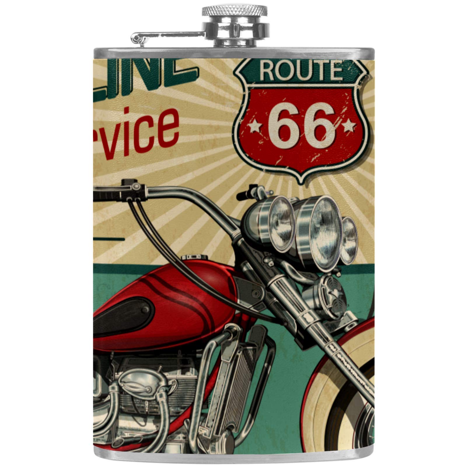 Flasque à whisky en cuir rétro chic pour vos soirées barbecue et sorties moto