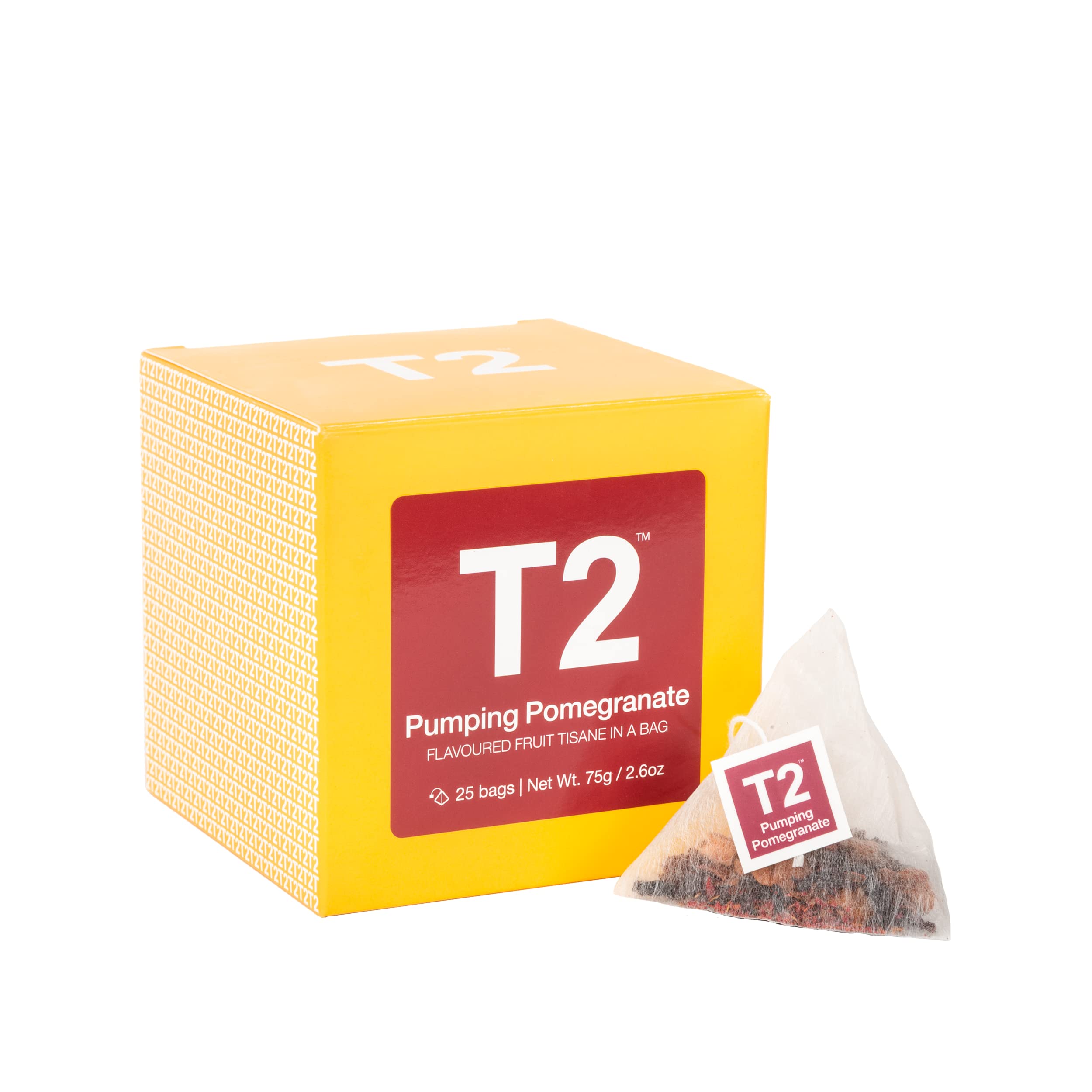 Buy T2 Tea Pumping Pomegranate 25 Teabags In Box, Sweet, Tangy
