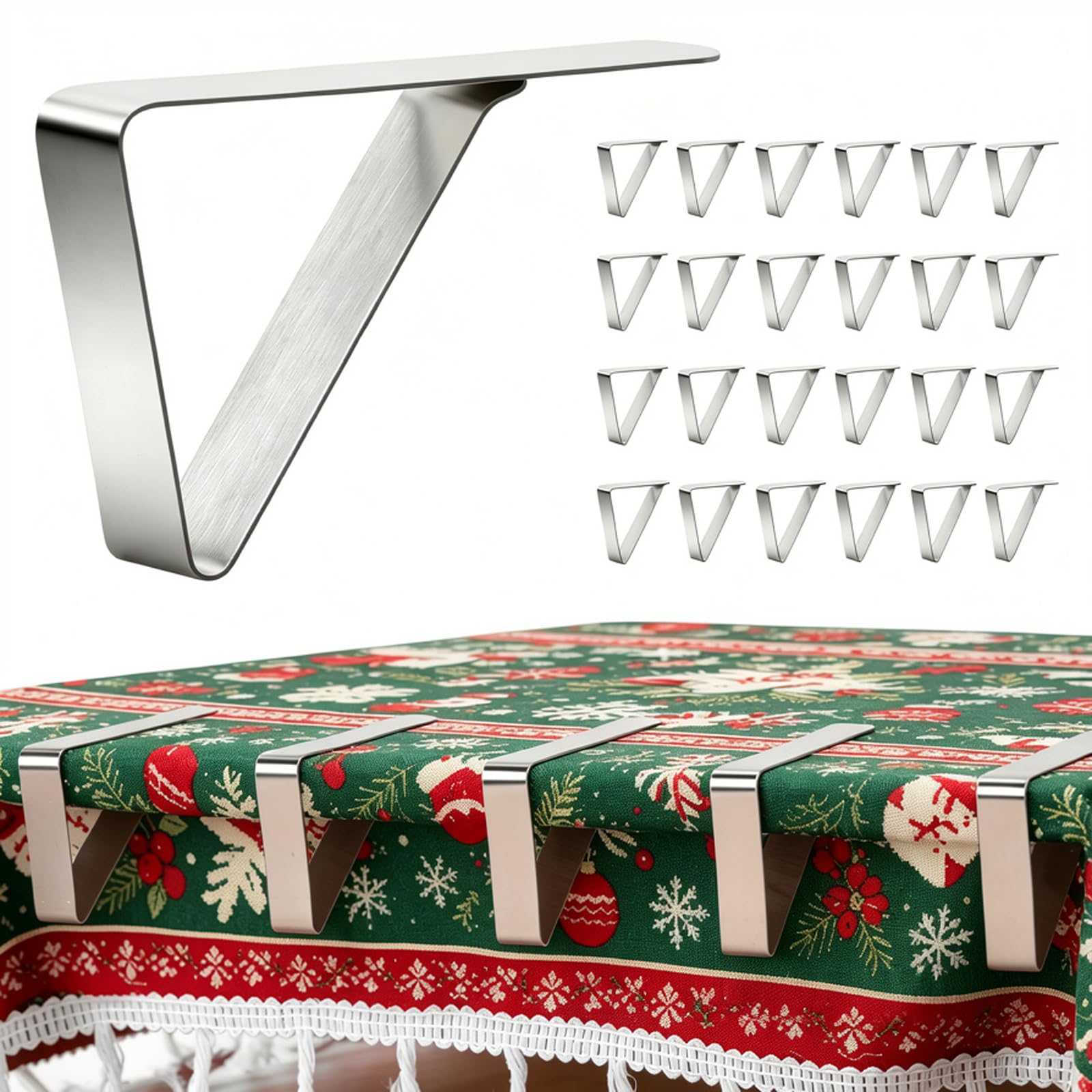 Photo 1 of 24 PCS Metal Tablecloth Clips Holder Securing Outdoor & Indoor Table Cloth