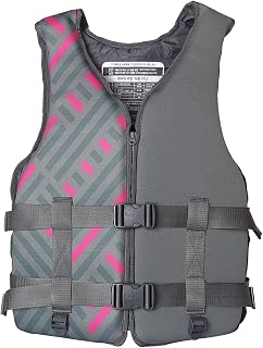 Chaleco de natación Chaleco salvavidas de neopreno for niños y adultos, ideal for deportes acuáticos, pesca, kayak, navegación, seguridad en natación, chaleco de flotabilidad, 30 kg-100 kg(Grey,S 30-5