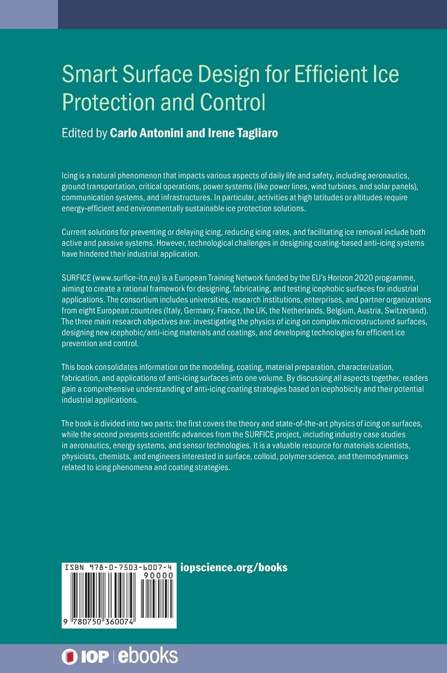 Smart Surface Design for Efficient Ice Protection and Control (IOP ebooks)