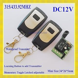 Auto Door Opener 12V Wireless Remote Control Switch System 2 Transmitter & 1receiver Mini Size 315/433MHZ Factory Sell Directly