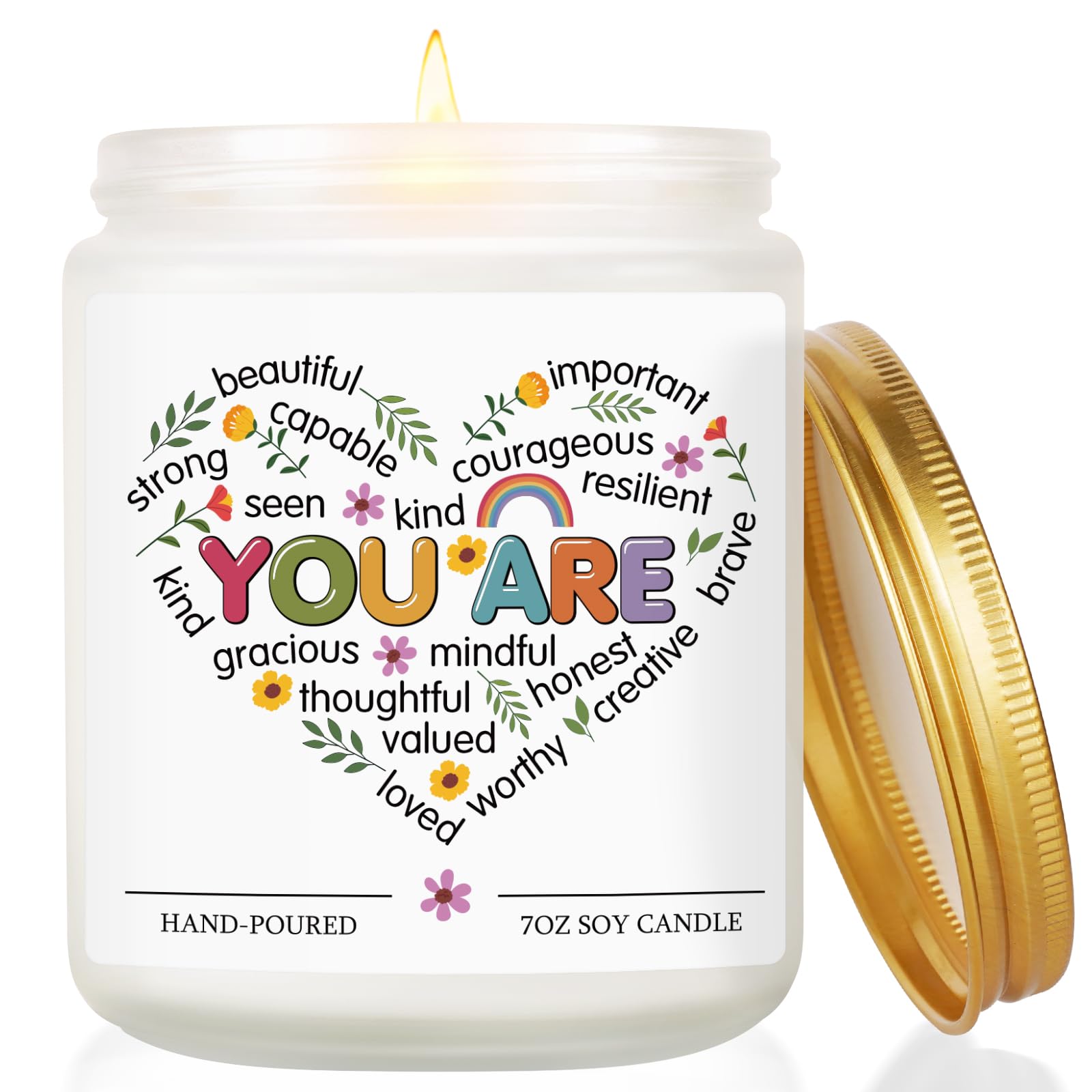 Inspirational Gifts for Women, Positive Gifts, Christian Gift, Inspirationl Birthday Present Christmas New Year, Friends, Sister, Colleagues, Lavender Scented Candles for Woman Men