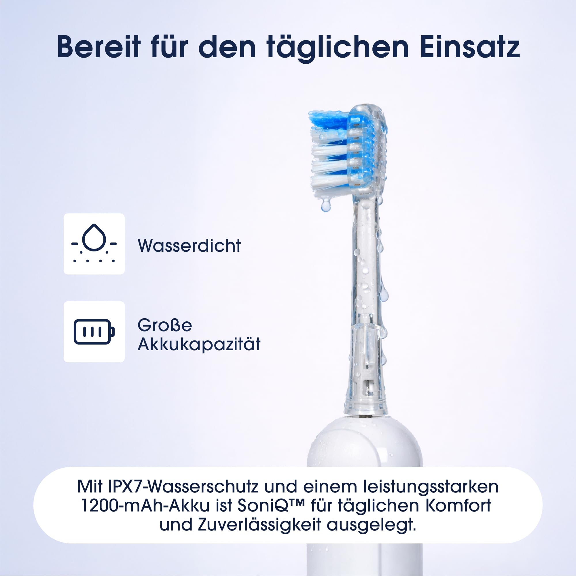 ZENT SoniQ Schallzahnbürste 2in1 Ultraschall Zahnbürste