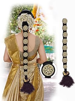 Bridal False Hair Choti Jada Billalu Set Of Kunjalam Bharatanatyam Kuchipudi Marriage Readymade Traditional Kunjalam Jadai Billai Set For Women