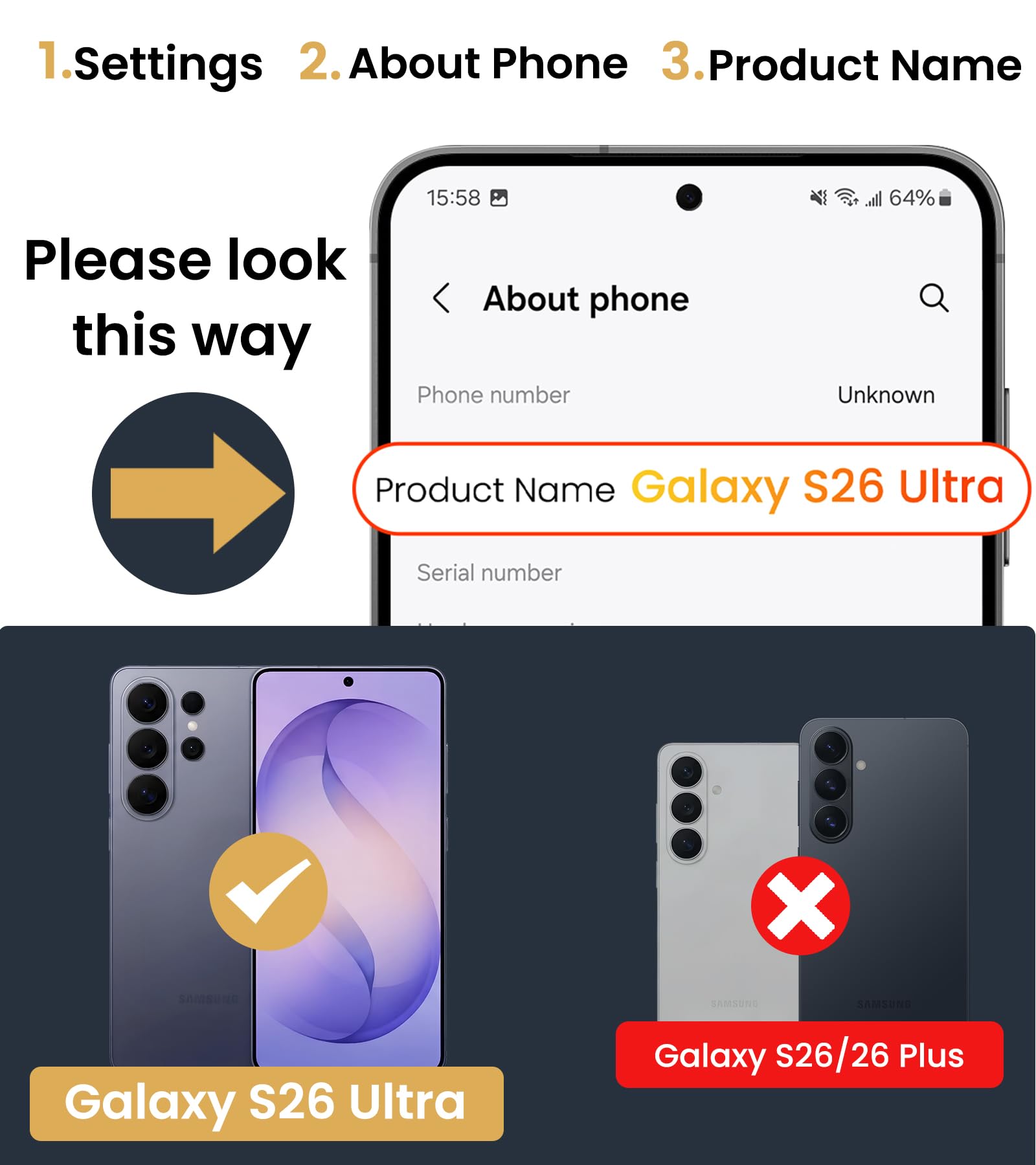 Condition photo showing New/Like New for sslotscase for samsung galaxy s26 ultra case with card holder & kickstand & slide camera lens cover & camera stand & wallet, military-grade drop protection phone case cover for s26 ultra 2026, black