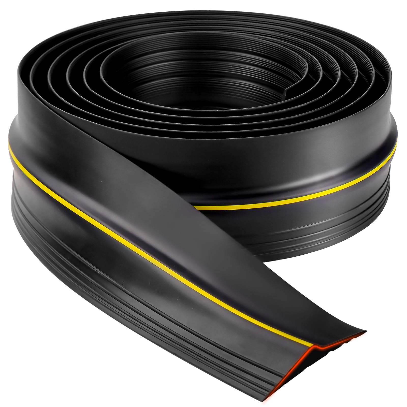 12FT Universal Garage Door Threshold Seal Strip - Garage Door Bottom Weatherproof Rubber Seal Strip DIY Weather Stripping Replacement (Black) by Beaquicy