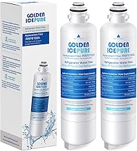 GOLDEN ICEPURE RWF6100A Replacement for Bosch UltraClarity Pro Water Filter BORPLFTR50, BORPLFTR55, B36CT80SNS, B36CL80ENS, WFC200MF, Refrigerator Replacement 2PACK