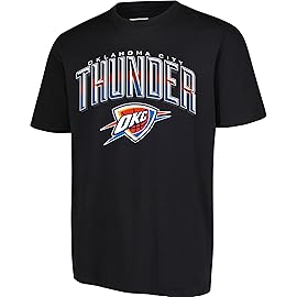 Ultra Game NBA Official Mens Super Soft Supreme T-Shirt - Unisex, Oklahoma City Thunder, Black, Large