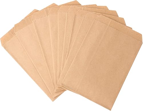 Bolsas de papel Kraft marrón planas, 4 "x 6", 100 unidades