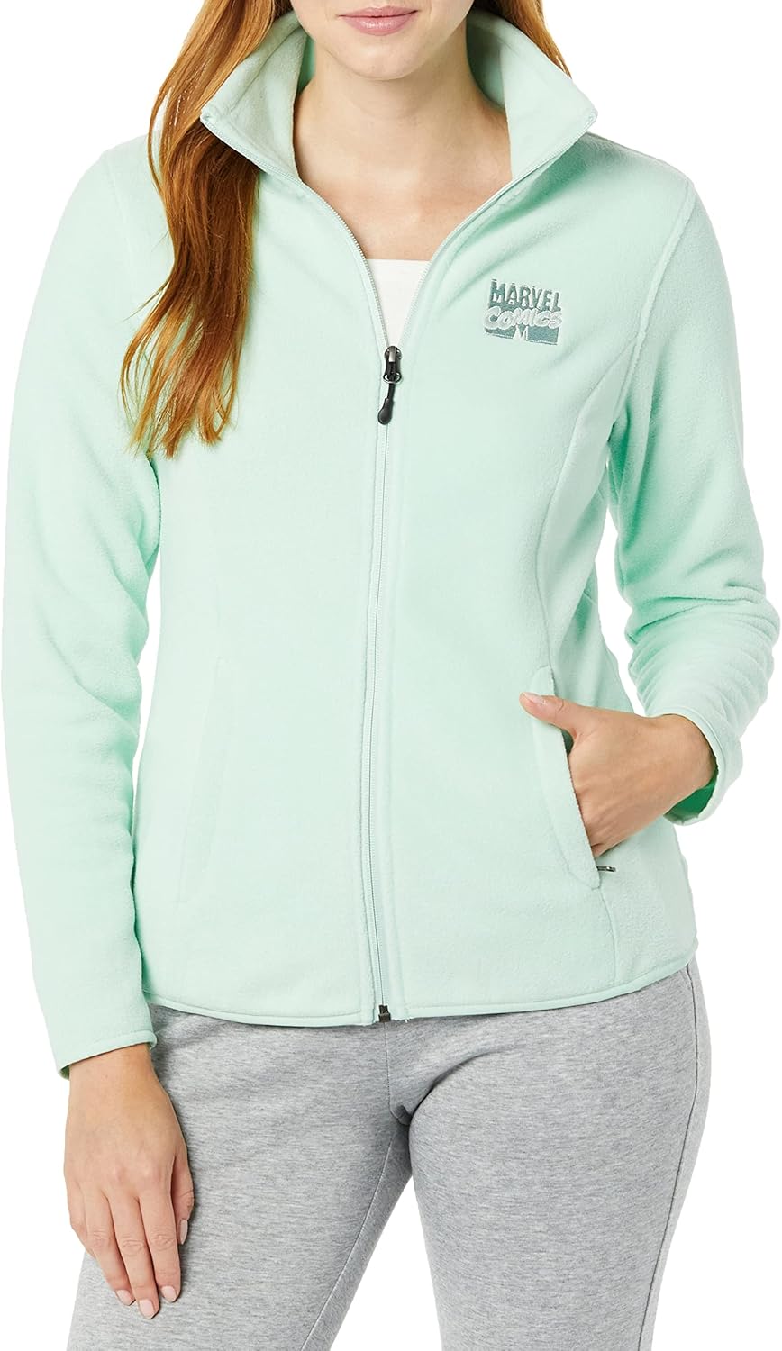 Amazon Essentials Disney | Marvel | Star Wars Women's Polar Fleece Full-Zip Mock Jackets