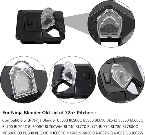Miniatura 2 de Cubierta de boquilla para repuesto de tapa de licuadora Ninja – 72 oz Pitcher Flap Spout Cover Piezas de repuesto para NJ600 BL610 BL740 BL700