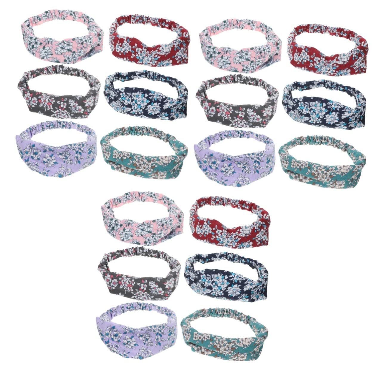 Beavorty Lot De 3 Bandeaux Élastiques Et Confortables Pour Femme Motif Floral Pour Le Yoga Et Les 6 Pièces X 3