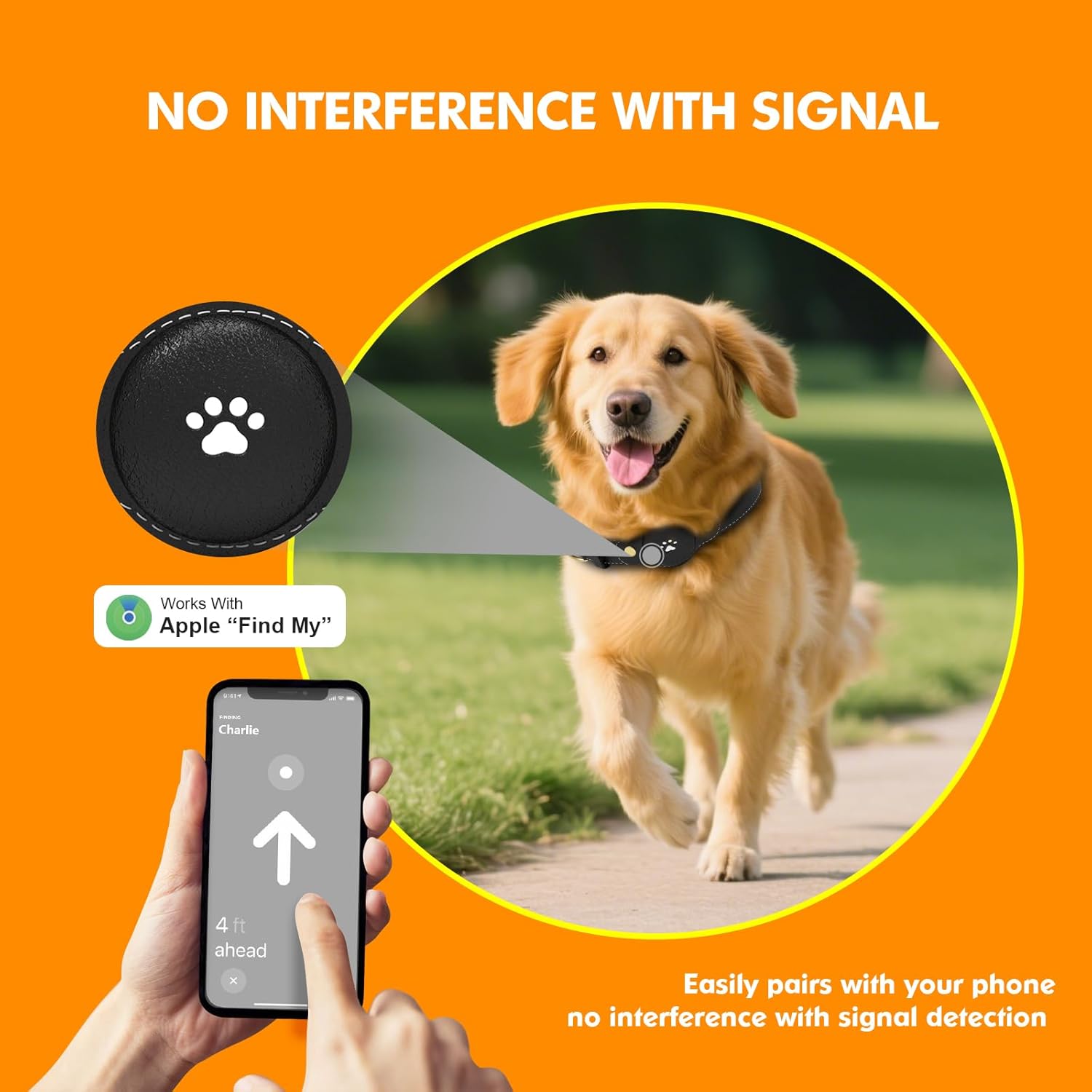 GPS Tracker for Dogs – Smart Dog Collar & Pet Tracker with Real-Time Location, No Monthly Fee, Unlimited Range (iOS Only) – Fits Small to Large Dogs(Locator Included) (Black) - Image 6